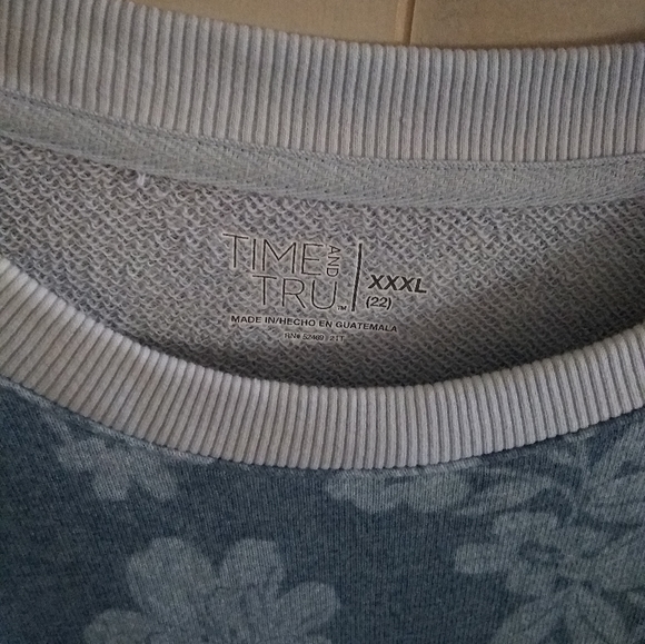 Time and True Size 22 Shades of Blue Long Sleeve Pull Over Knit Shirt - Picture 3 of 6